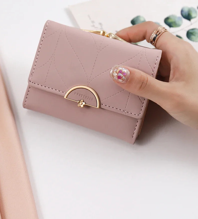 DRAVEN — PU Leather Trifold Wallet Women Summer 2025 Design