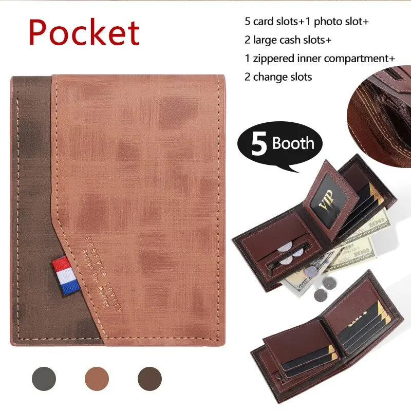 DRAVEN — Vintage Leather Wallet Men High Capacity Multi Slot Design