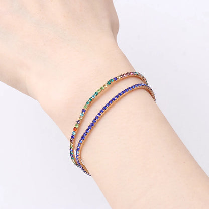 Colorful Rhinestone Elastic Bracelet – Elegant Men's Accessory | Accessorio Uomo Elegante