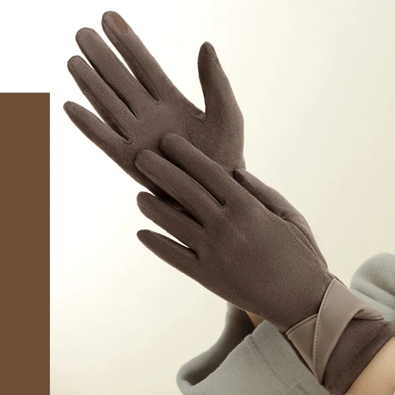 DRAVEN — Suede Touchscreen Gloves – Women’s Elegant Winter Style