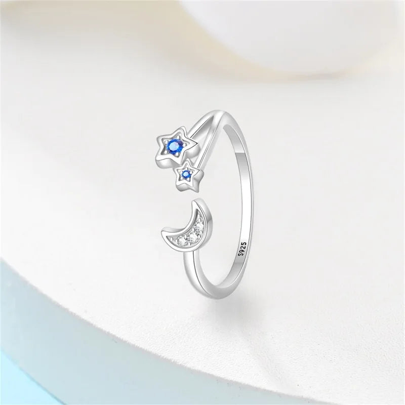 Blue Zircon Butterfly Silver Ring – Elegant Men's Accessory | Accessorio Uomo Elegante