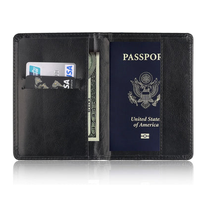 Leather Passport Holder Travel Wallet Unisex Organizer – Elegant Men's Accessory | Accessorio Uomo Elegante
