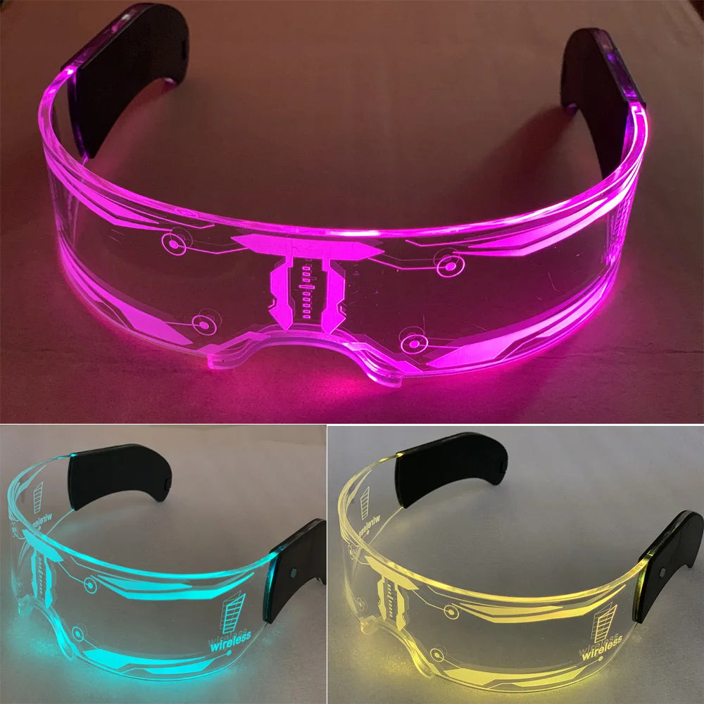 DRAVEN — LED Luminous Sunglasses – Futuristic Glow Party Eyewear