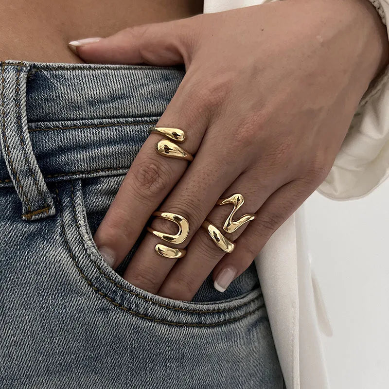 DRAVEN — Irregular Geometric Punk Ring