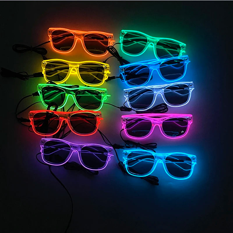 DRAVEN — Neon Glow Party Sunglasses – LED Light-Up Style