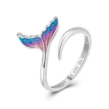 Blue Zircon Butterfly Silver Ring