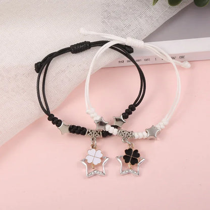 Star Charm Couple Rope Bracelets – Elegant Men's Accessory | Accessorio Uomo Elegante