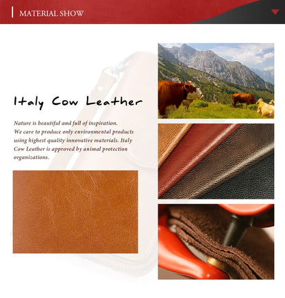 Luxury Cowhide Leather Wallet Women Long Multifunction Design – Elegant Men's Accessory | Accessorio Uomo Elegante