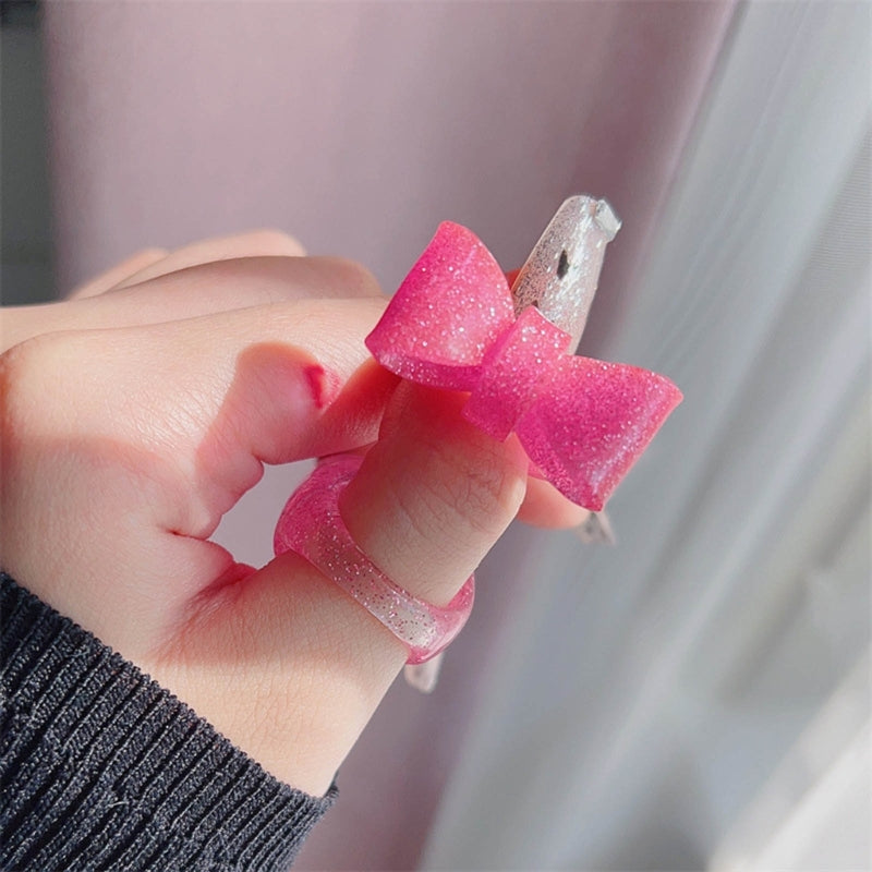 Colorful Bowknot Resin Ring – Elegant Men's Accessory | Accessorio Uomo Elegante
