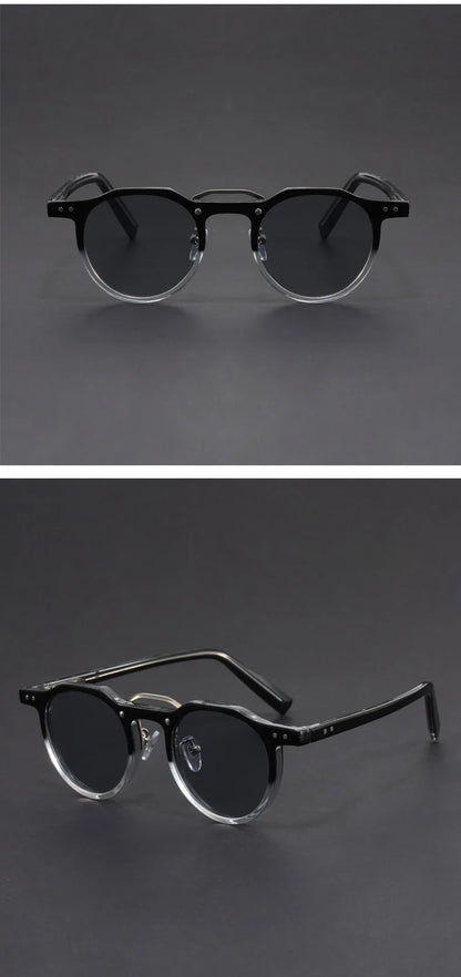 Vintage Round Sunglasses – Classic Punk Retro Shades – Elegant Men's Accessory | Accessorio Uomo Elegante