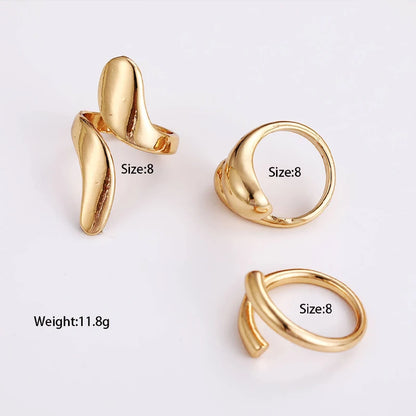 Irregular Geometric Gold Silver Ring Set – Elegant Men's Accessory | Accessorio Uomo Elegante