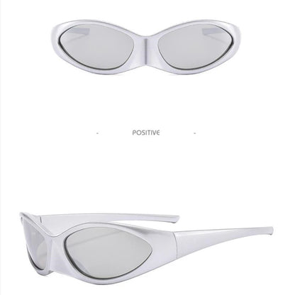 Burgundy Cat Eye Sunglasses – Reflective Punk Luxury Shades – Elegant Men's Accessory | Accessorio Uomo Elegante