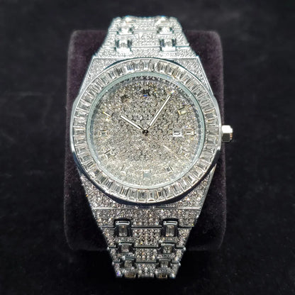 Golden Dynasty – Men’s 18K Gold-Plated Luxury Watch with Crystal Detailing – Elegant Men's Accessory | Accessorio Uomo Elegante