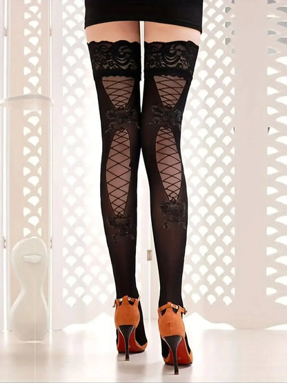 Jacquard Silk Socks – Funny Non-Slip Lace Style – Elegant Men's Accessory | Accessorio Uomo Elegante