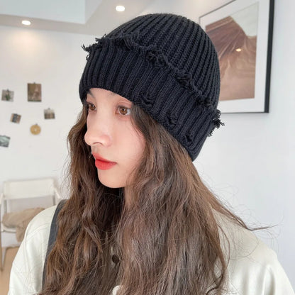 Broken Brim Knit Beanie – Unisex  Winter Style