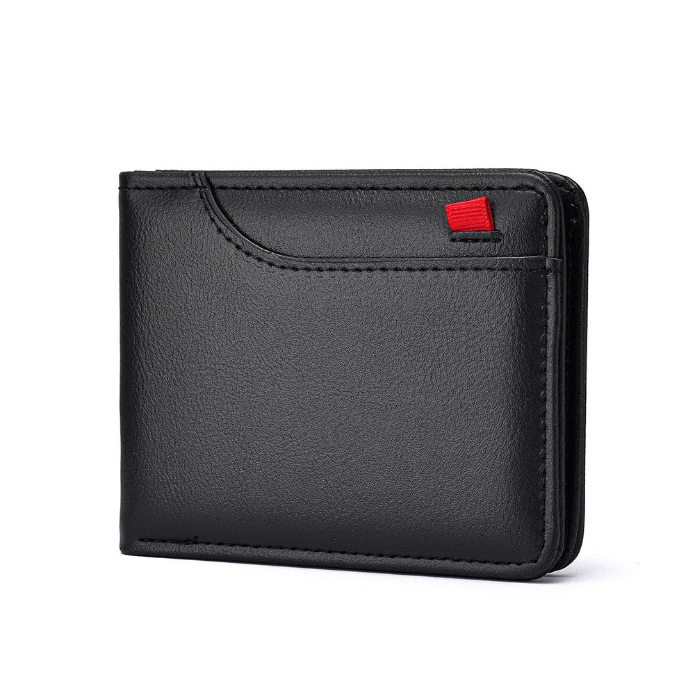 Classic Leather Bifold Wallet Men Business Short Design – Elegant Men's Accessory | Accessorio Uomo Elegante
