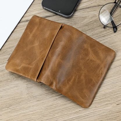 Genuine Leather Short Wallet Men Soft Card Holder – Elegant Men's Accessory | Accessorio Uomo Elegante
