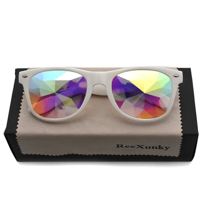 Classic Square Party Sunglasses – Rave Diffraction Shades – Elegant Men's Accessory | Accessorio Uomo Elegante