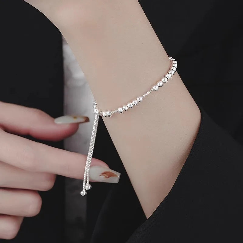 DRAVEN — Solid 925 Sterling Silver Beaded Bracelet