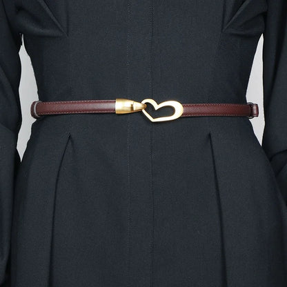 Luxury Leather Belt Women Heart Buckle Elegant Design – Elegant Men's Accessory | Accessorio Uomo Elegante