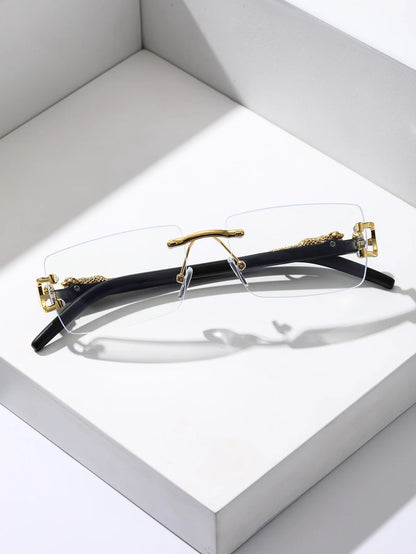 Frameless Rectangle Sunglasses – Trendy Minimal Style – Elegant Men's Accessory | Accessorio Uomo Elegante