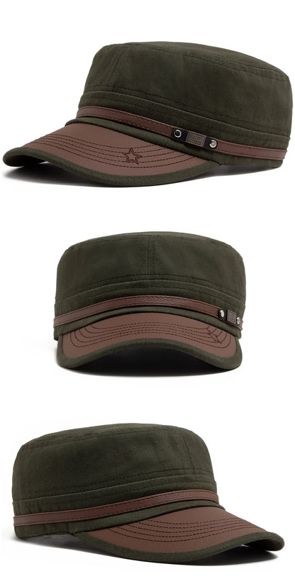 PU Leather Brim Baseball Cap – Unisex Casual Street Style
