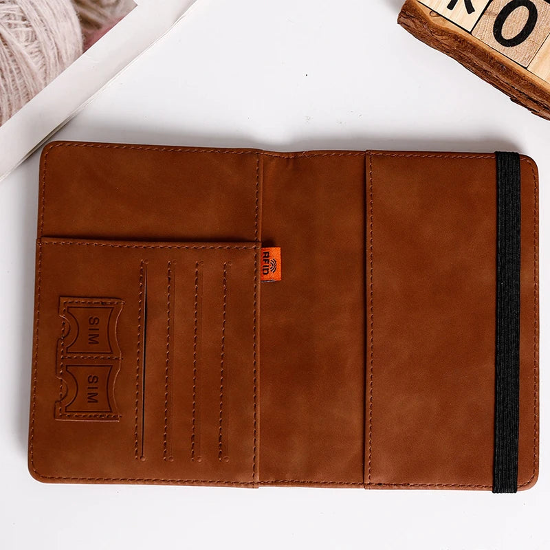 DRAVEN — PU Leather Travel Wallet Men Passport Card Holder