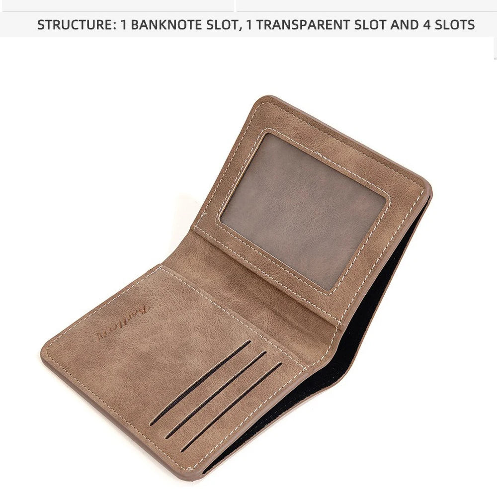 Baellerry PU Leather Wallet Men Minimalist Money Clip – Elegant Men's Accessory | Accessorio Uomo Elegante