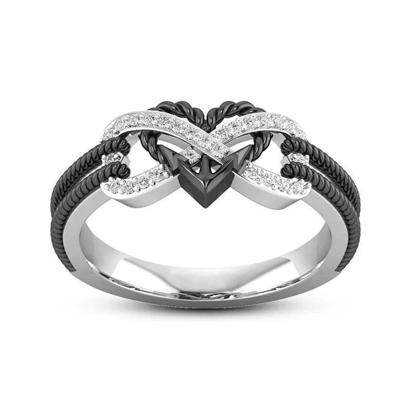 DRAVEN — Black Rose Gold Magnetic Heart Ring