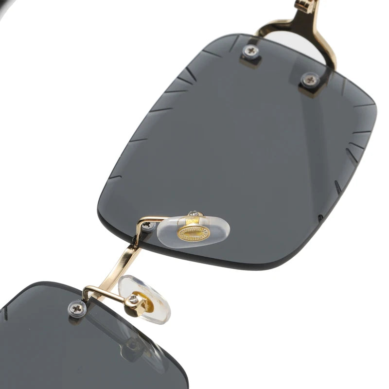 DRAVEN — Square Rimless Sunglasses – High-Grade Metal Design