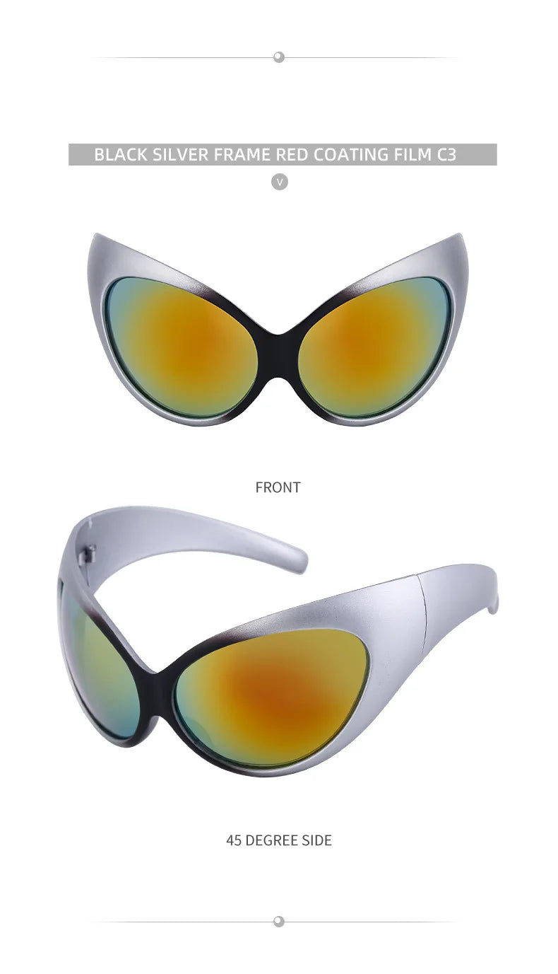 Retro Futuristic Sunglasses – Steampunk Y2K Style – Elegant Men's Accessory | Accessorio Uomo Elegante