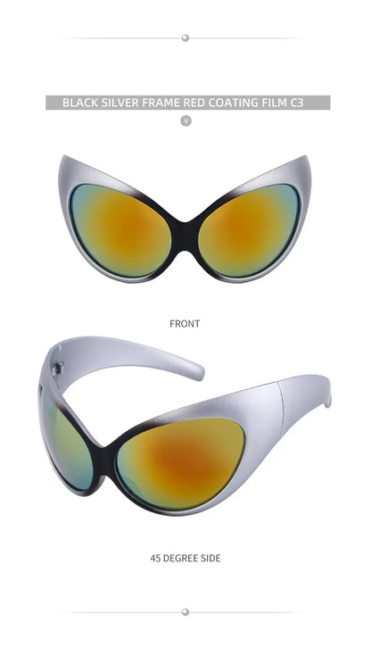 Retro Futuristic Sunglasses – Steampunk Y2K Style – Elegant Men's Accessory | Accessorio Uomo Elegante