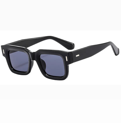 Designer Square Sunglasses – Ocean Color Rivet Design – Elegant Men's Accessory | Accessorio Uomo Elegante