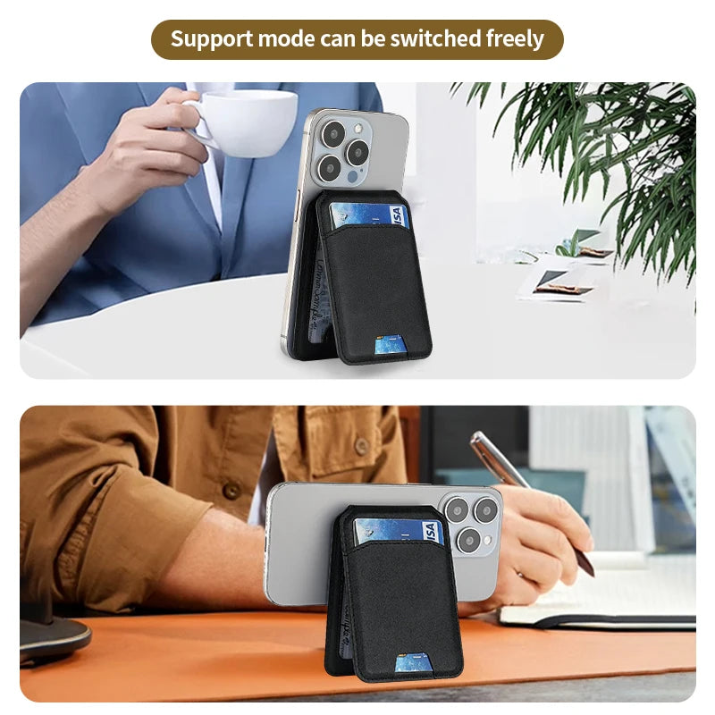 DRAVEN — MagSafe Leather Wallet Holder Case iPhone 16 15 14 13 Pro Max