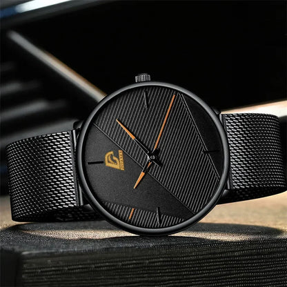 Silent Precision – 2023 Men’s Ultra-Thin Minimalist Watch – Elegant Men's Accessory | Accessorio Uomo Elegante