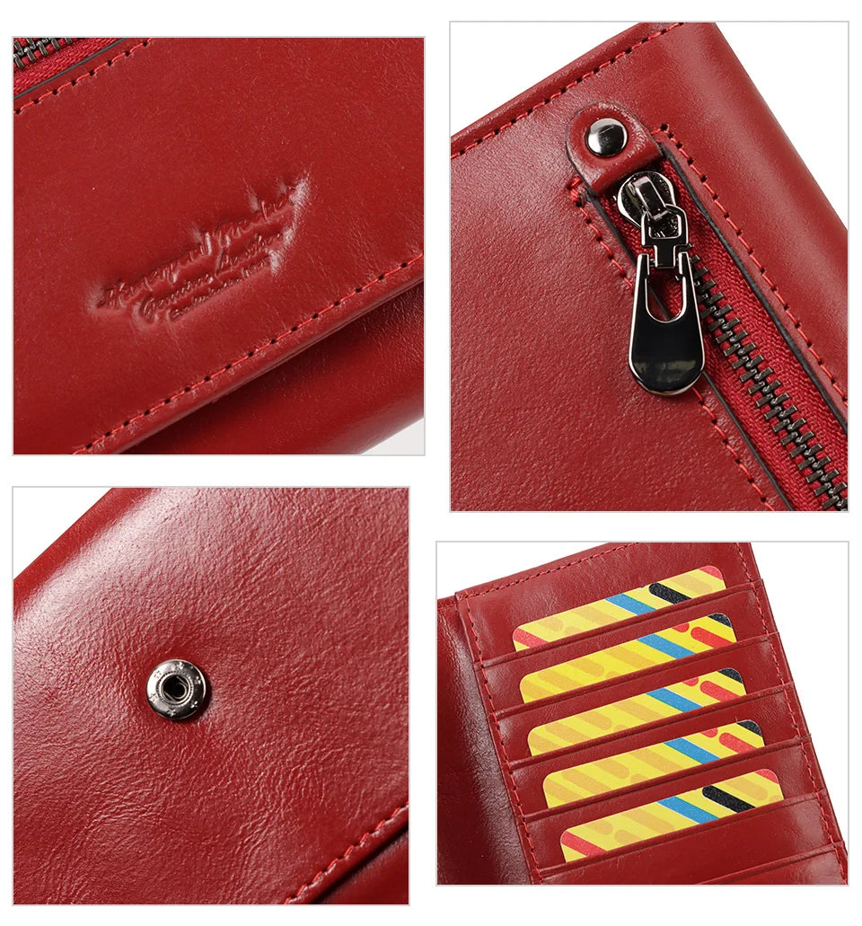 Luxury Leather Wallet Women RFID Phone Handbag Coin Purse – Elegant Men's Accessory | Accessorio Uomo Elegante