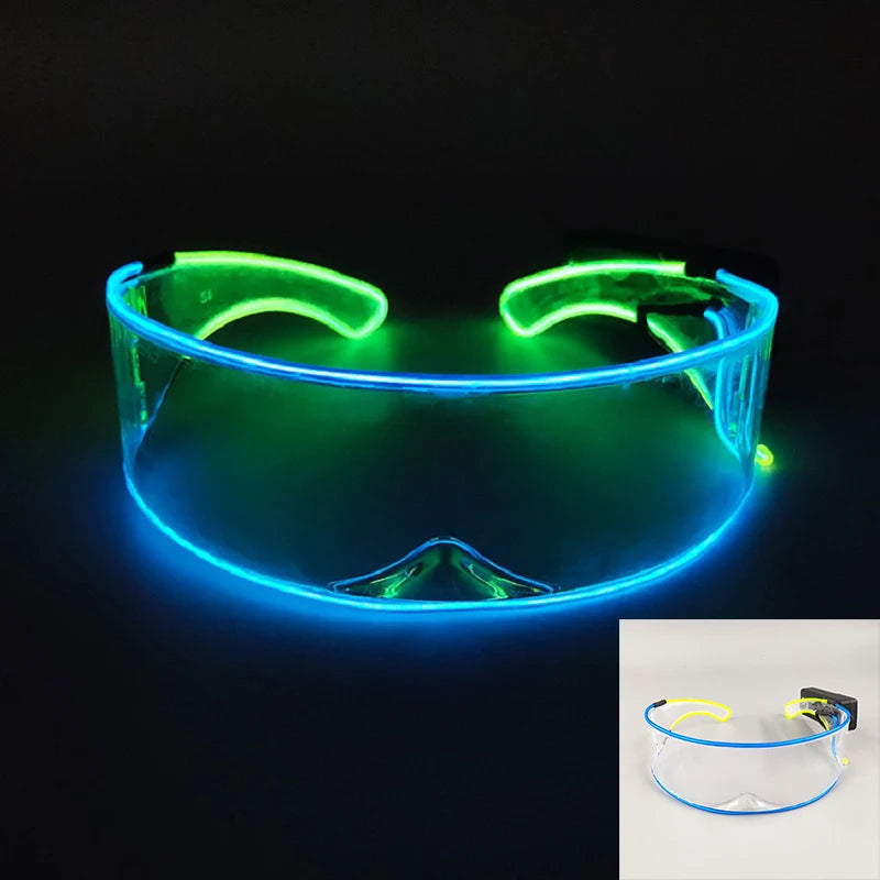 DRAVEN — Robot LED Party Sunglasses – Futuristic Nightclub Style