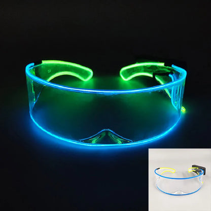 Robot LED Party Sunglasses – Futuristic Nightclub Style – Elegant Men's Accessory | Accessorio Uomo Elegante