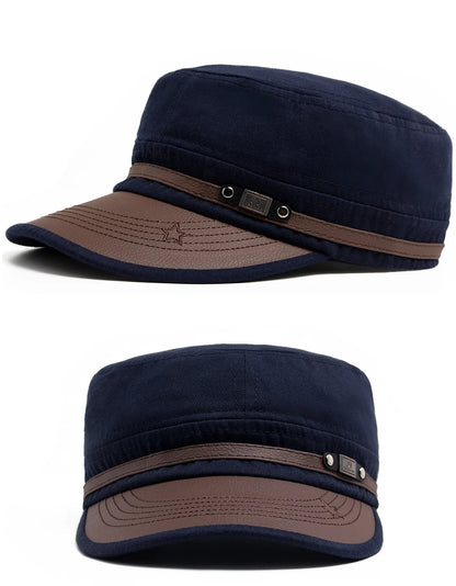 PU Leather Brim Baseball Cap – Unisex Casual Street Style