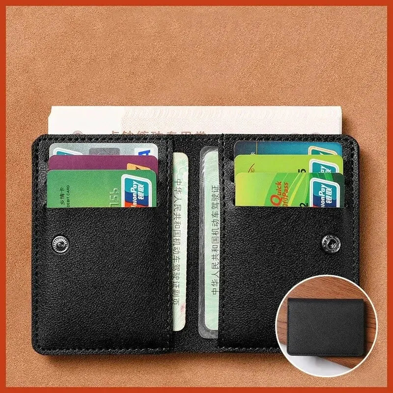 DRAVEN — Classic PU Leather Wallet Unisex Short Slim Design