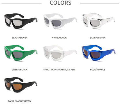 Y2K Large Frame Sunglasses – Punk Street Luxury Shades – Elegant Men's Accessory | Accessorio Uomo Elegante