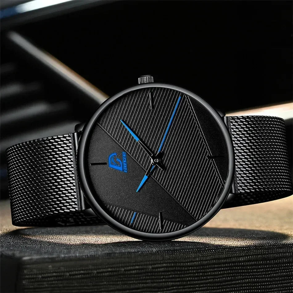 Silent Precision – 2023 Men’s Ultra-Thin Minimalist Watch – Elegant Men's Accessory | Accessorio Uomo Elegante