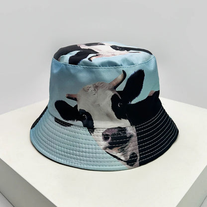 Funny Animal Print Bucket Hat – Unisex Double-Sided Style