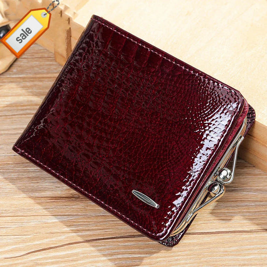 DRAVEN — Luxury Genuine Leather Wallet Women Short Clip Purse — Wallets & Card Holders | DRAVEN