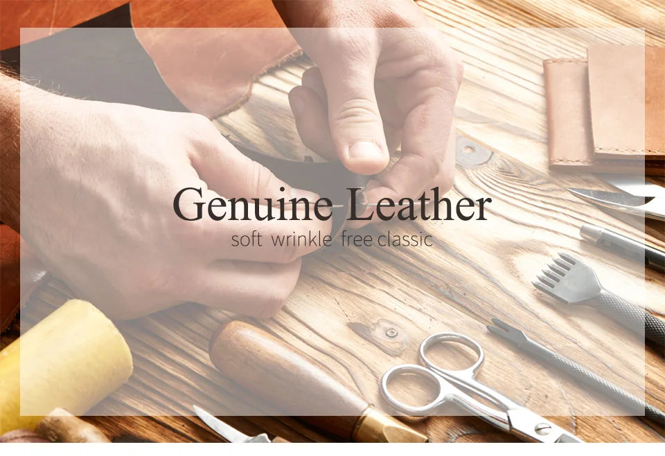 Genuine Leather Slim Wallet Men Minimalist RFID Design – Elegant Men's Accessory | Accessorio Uomo Elegante