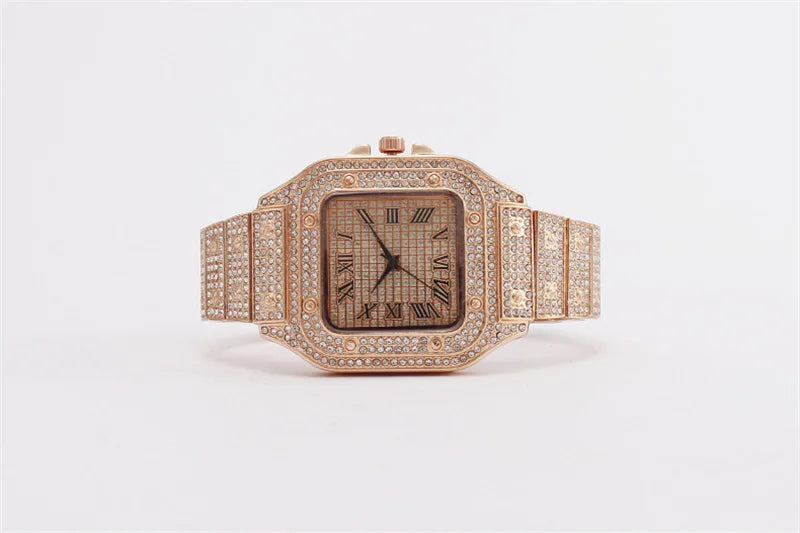 Frozen Legacy – 2025 Unisex Crystal Diamond Watch – Elegant Men's Accessory | Accessorio Uomo Elegante