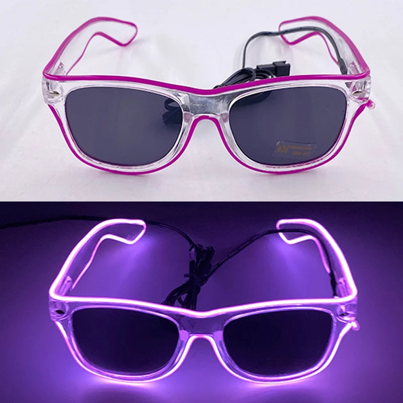DRAVEN — Neon Glow Party Sunglasses – LED Light-Up Style