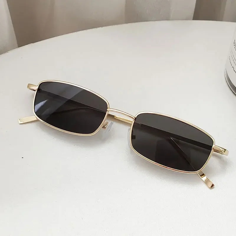DRAVEN — Small Rectangle Sunglasses – Vintage Metal Frame