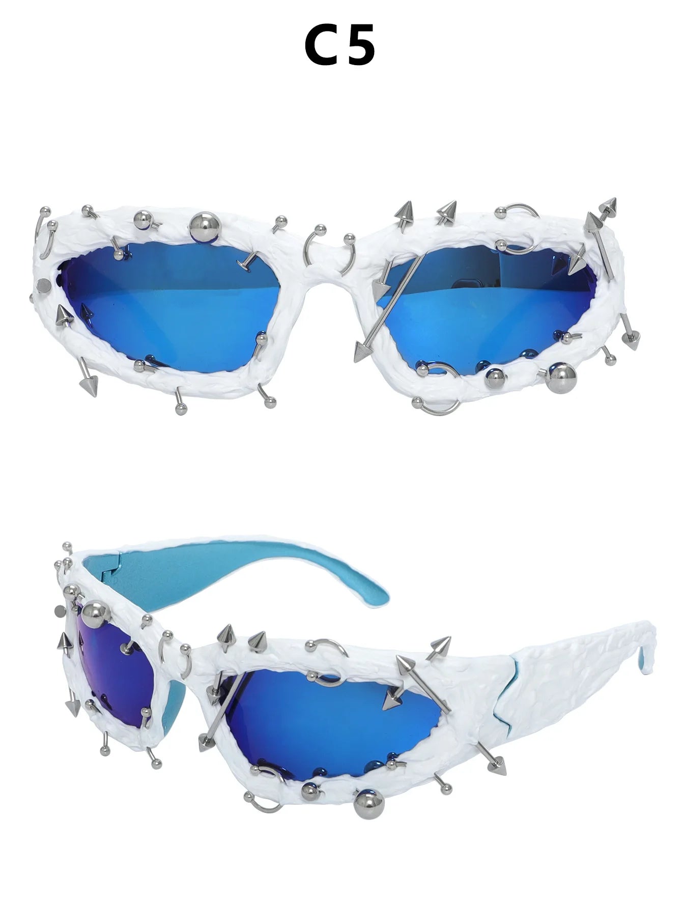 DRAVEN — Twisted Frame Sunglasses – Handmade Y2K Retro Shades