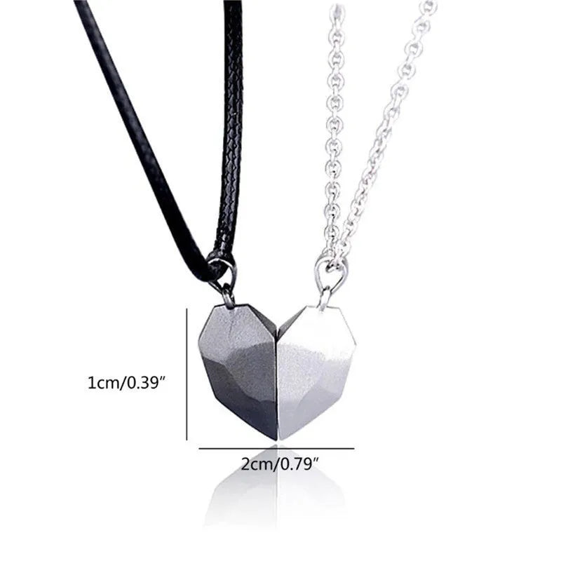 DRAVEN — Magnetic Wishing Stone Couple Necklace – Black and White Pendant Jewelry for Men and Women